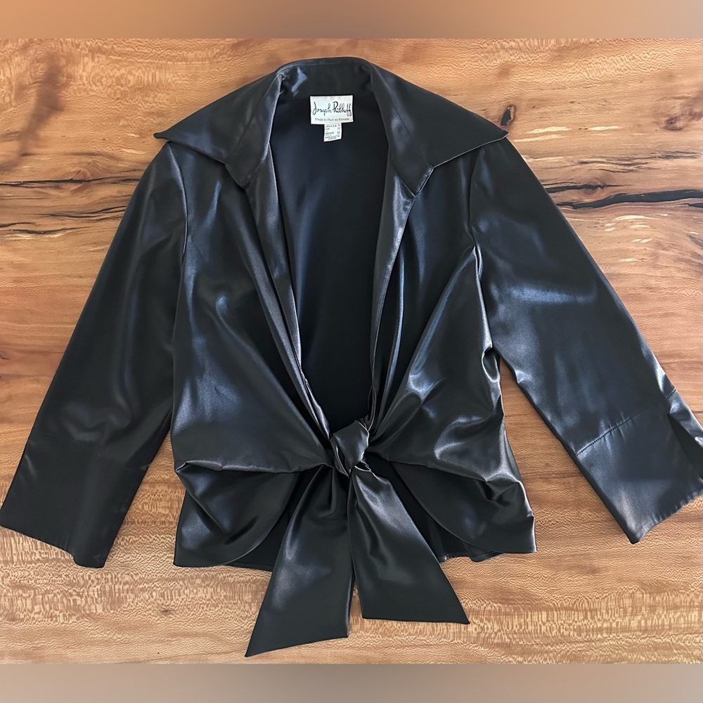 Joseph Ribkoff Black Wrap Style Blouse